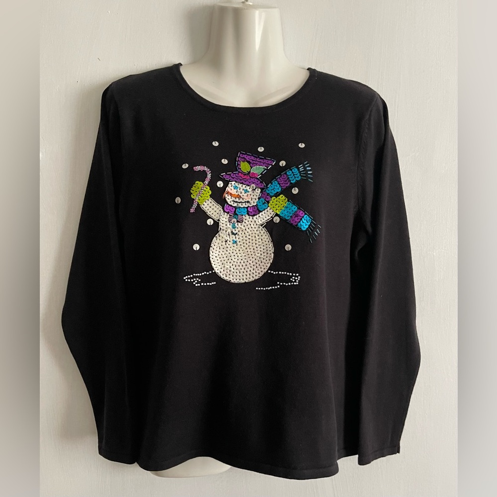 Vintage Classic Elements Petite Black Sweater